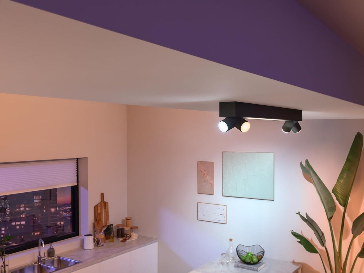 Philips Hue Centris 4'lü Akıllı Led Spot Lamba 4x4.2W (Siyah) v2