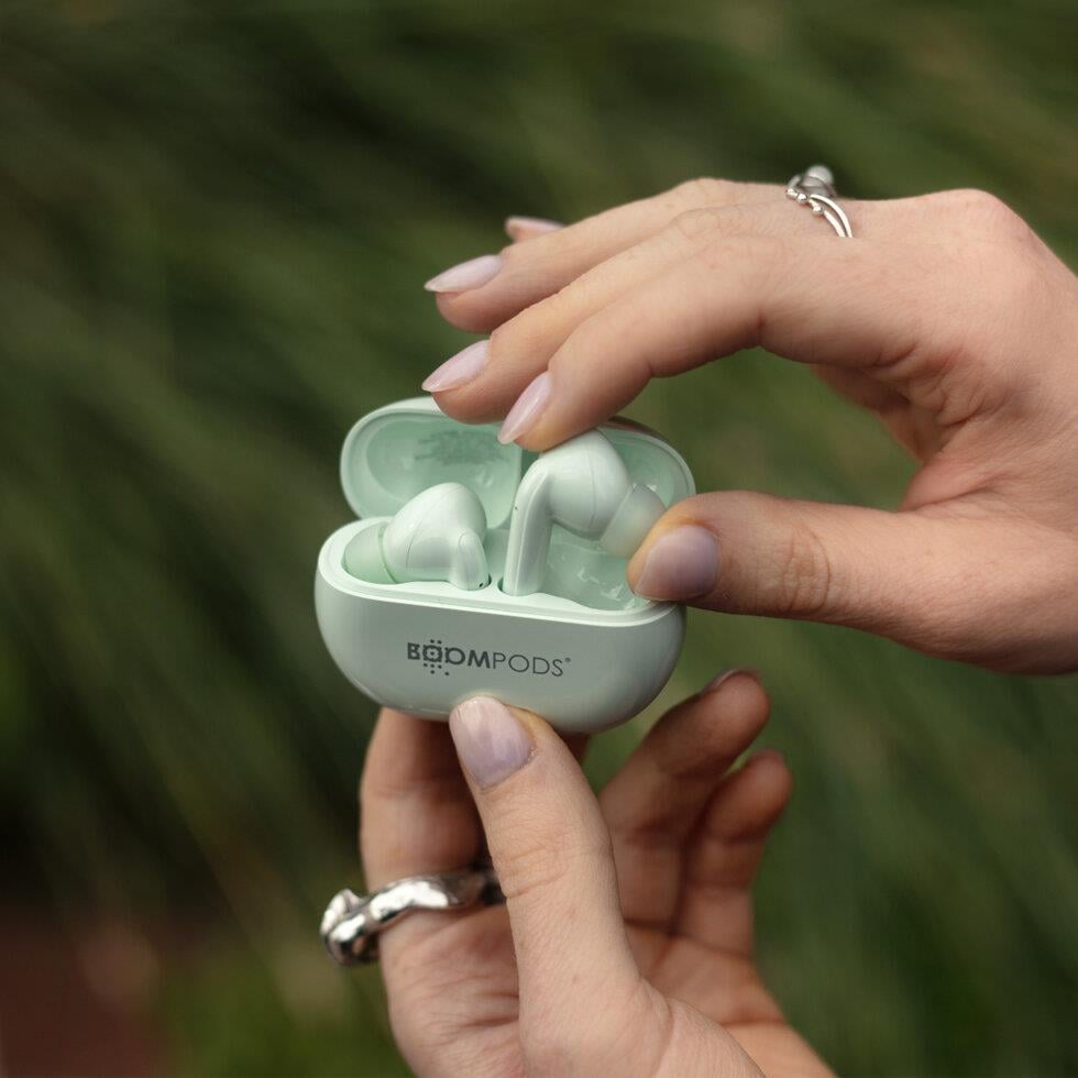 Boompods Echobuds, TWS Bluetooth Kulaklık, Mint Yeşili