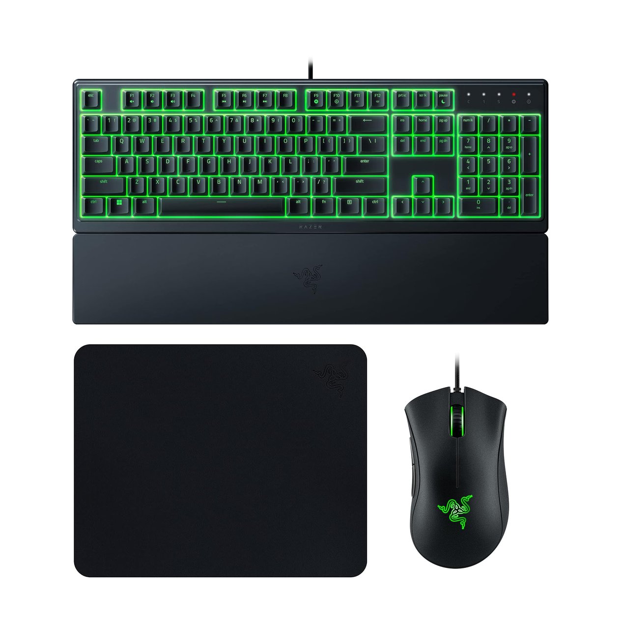 Razer Ornata V3 X Klavye - Deathadder Essential Mouse - Goliathus Mobile Mousepad
