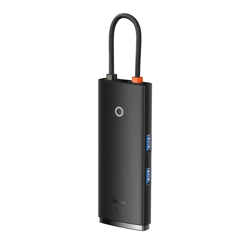 Baseus Lite 6 in 1 Multifonksiyonal Type-C Hub Dock Station - Siyah