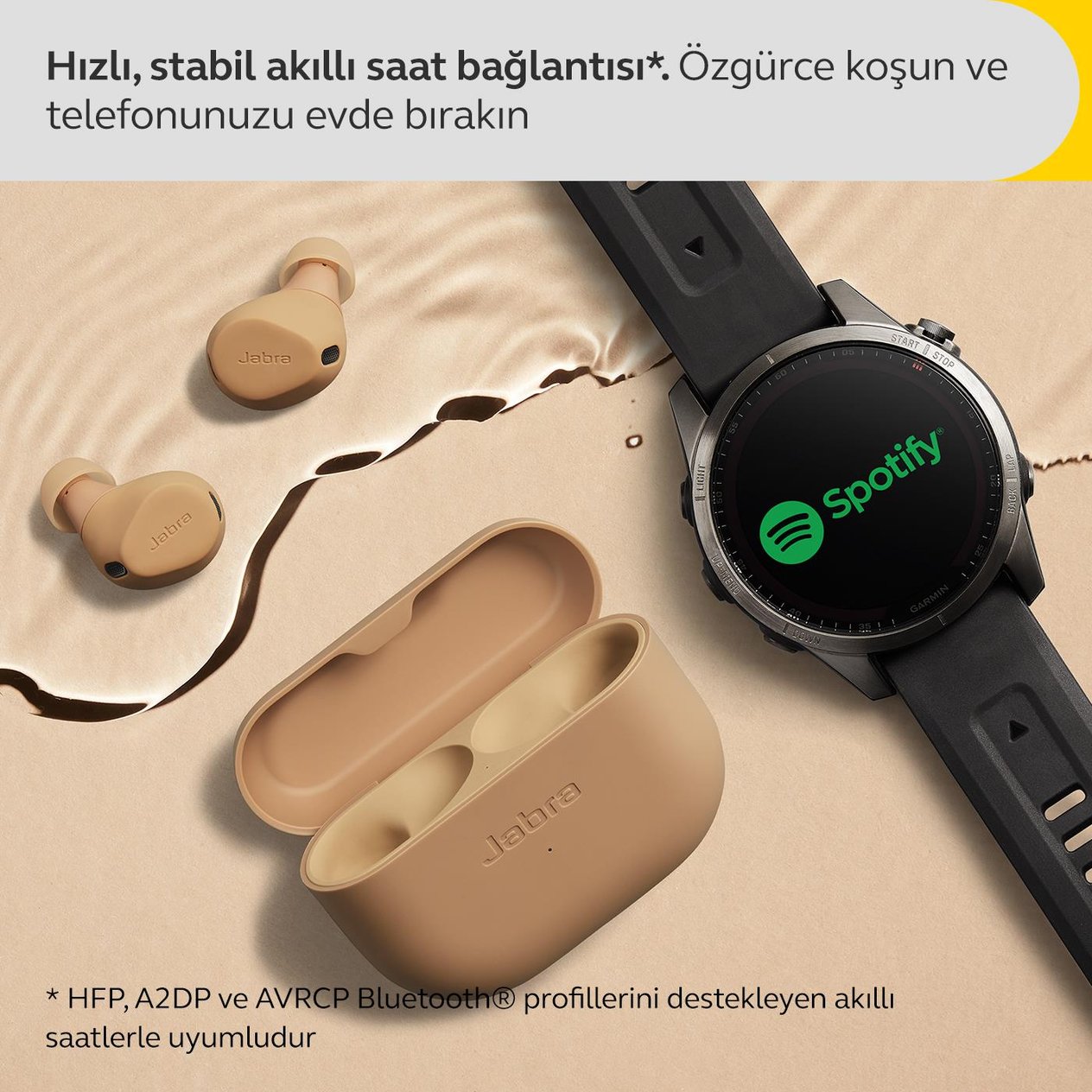 Jabra Elite 8 Active Bluetooth Kulaklık (Toz-Su-Ter Geçirmez) - Karamel