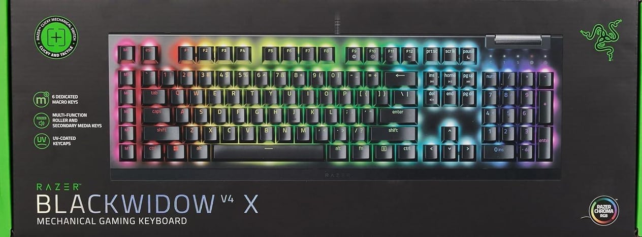 Razer BlackWidow V4X - Chroma RGB Green Switch Türkçe Gaming Klavye