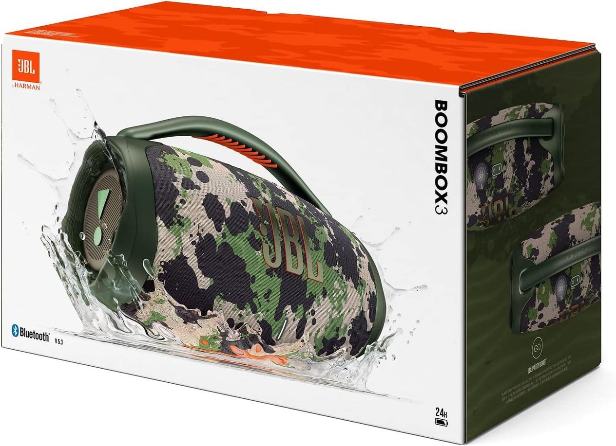 JBL Boombox 3, Bluetooth Hoparlör, IP67, Squad