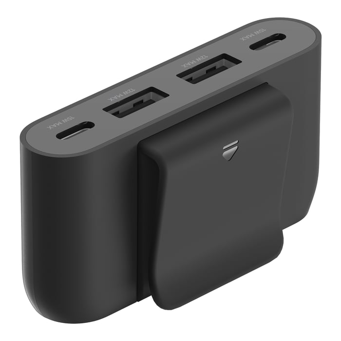 Belkin 4 Port USB Güç Genişletici / 2X Type-C + 2X Type A - TBUZ001BT2MWHB7 Siyah