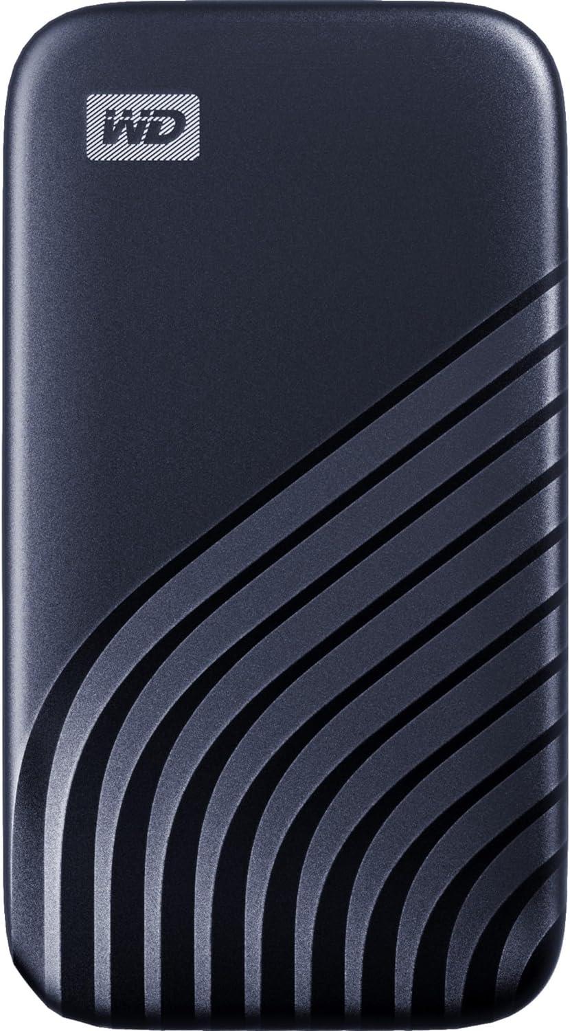 WD My Passport SSD 1TB Gece Mavisi, 1050 MB/ s Okuma, 1000 MB/s Yazma, PC ve Mac Uyumlu