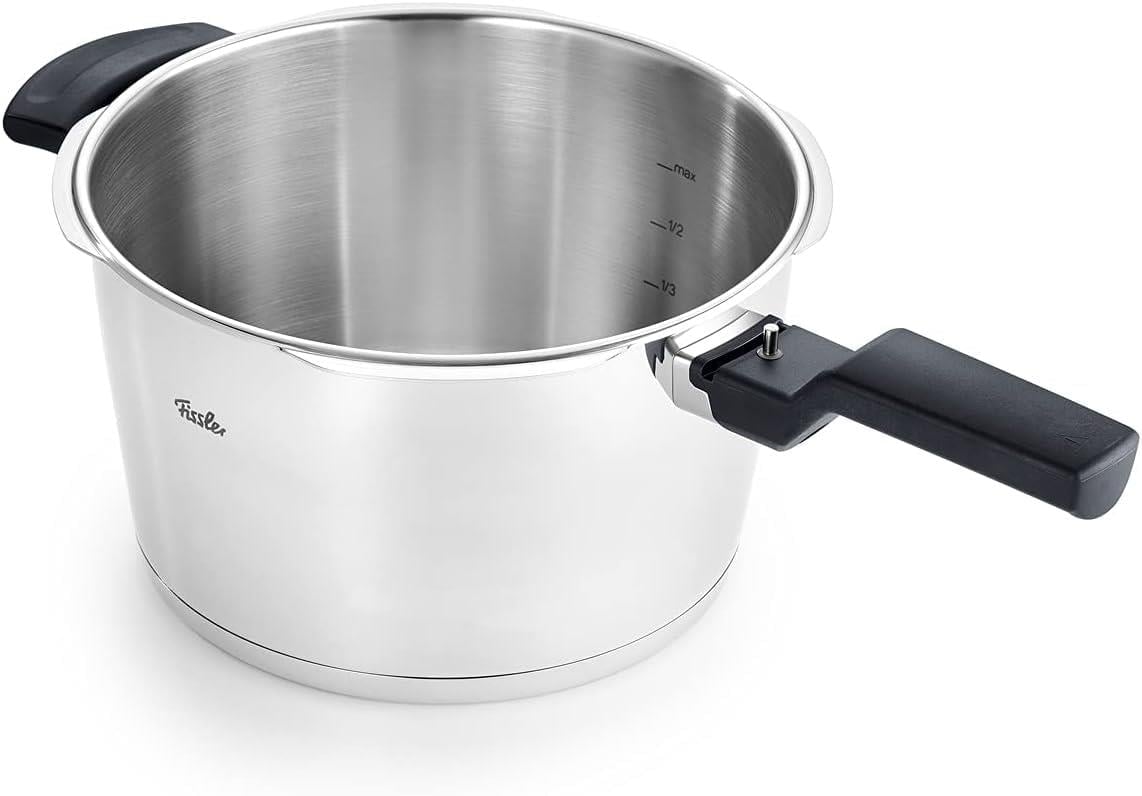 Fissler Vitaquick Green/Düdüklü Tencere Seti, 5 Parçalı (6 l - Ø 22 cm & Hızlı Kızartma Tavası 3,5 l - Ø 22 cm) Metal Kapak, Cam Kapak, Ek - İndüksiyon