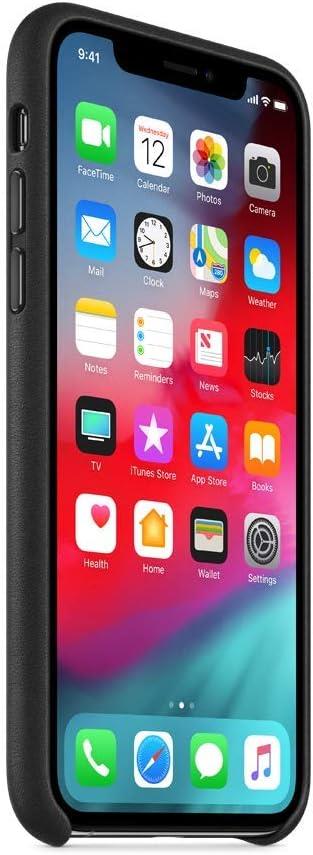 Apple iPhone XS Deri Kılıf Siyah
