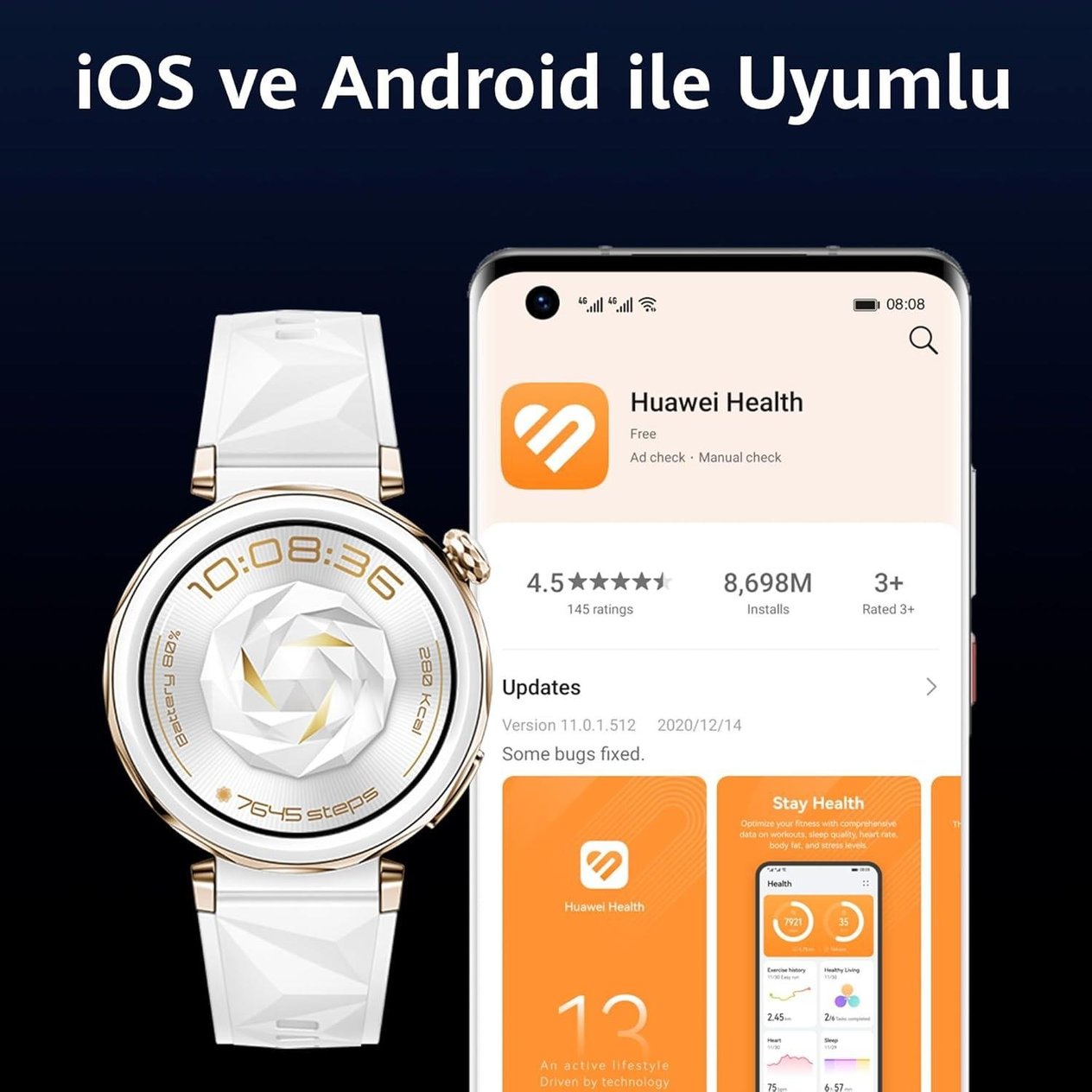 Huawei WATCH GT 5 Pro 46mm Akıllı Saat - Siyah