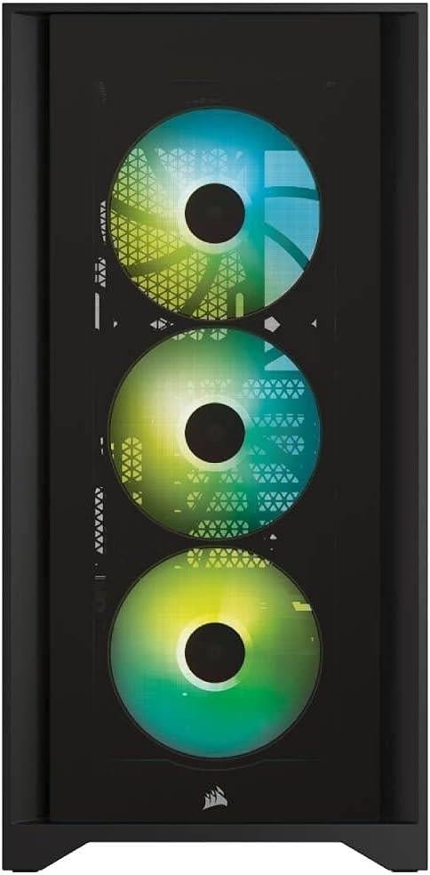 Corsair iCUE 4000X RGB 750W PSU CX750F 80+ Bronze Tempered Glass Mid Tower Bilgisayar Kasası Siyah CC-9020133-EU