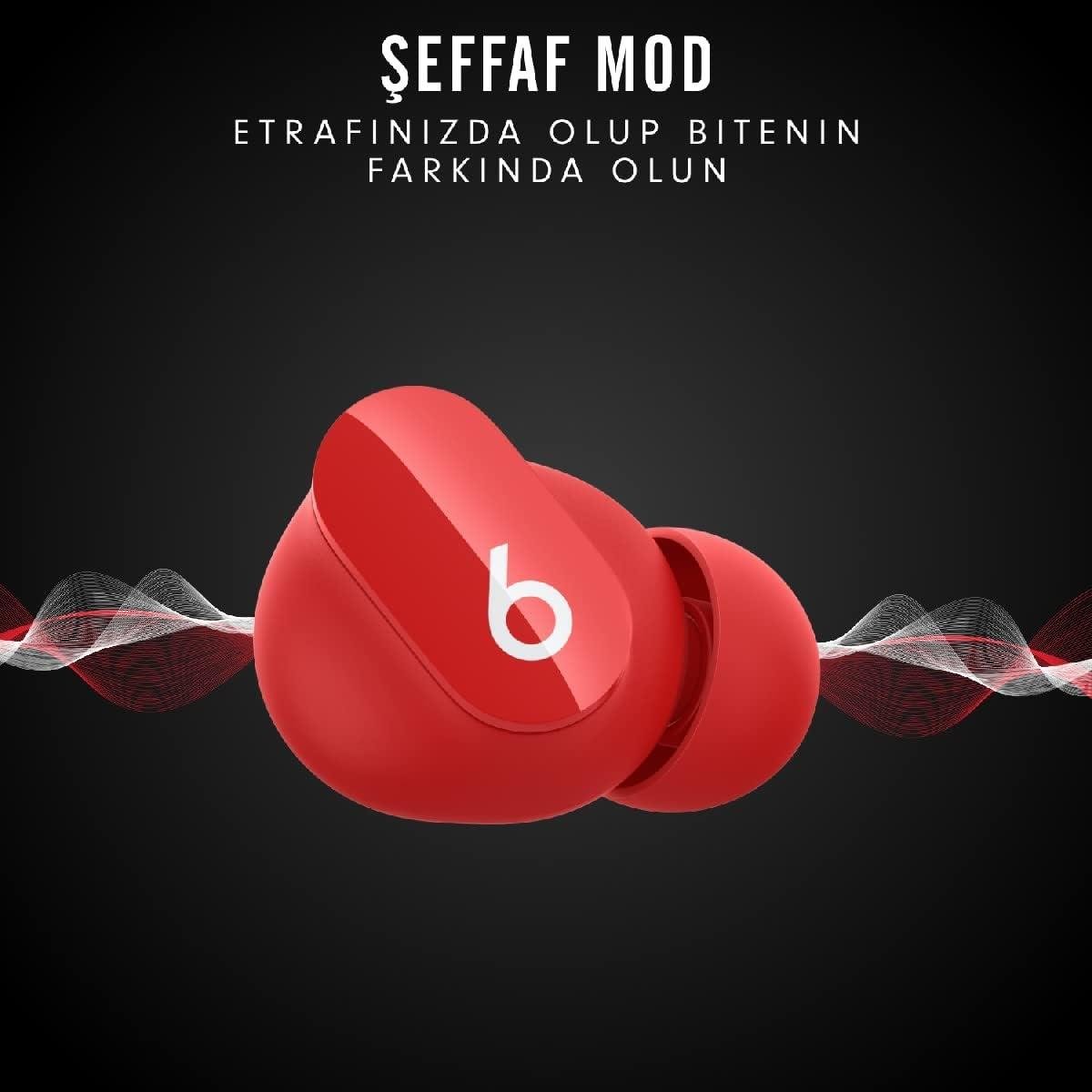 Beats Studio Buds, Gürültü Önleme Özellikli Gerçek Kablosuz Kulak İçi Kulaklık - Kırmızı