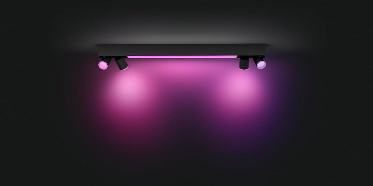 Philips Hue Centris 4'lü Akıllı Led Spot Lamba 4x4.2W (Siyah) v2