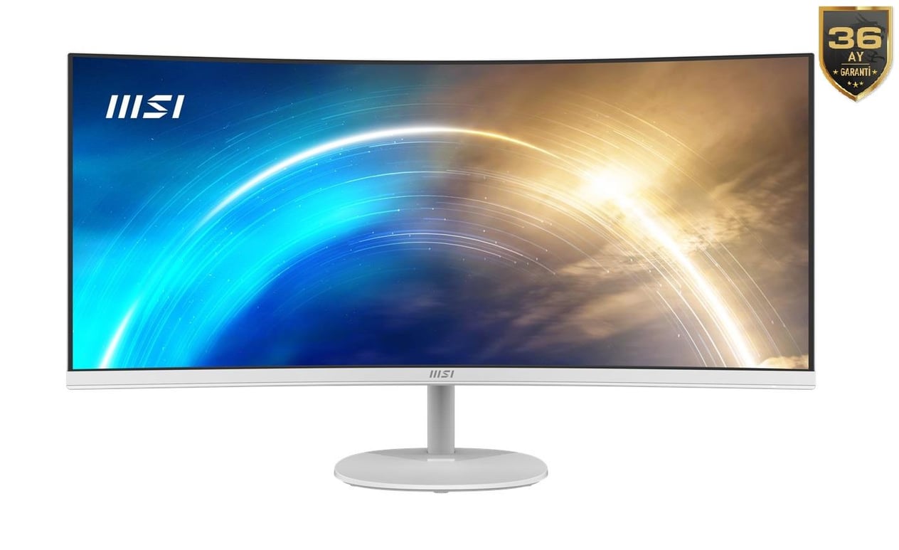 MSI 34 PRO MP341CQW 3440x1440 (UWQHD) CURVED 1500R VA 100HZ 1MS ANTI-GLARE BEYAZ MONITOR