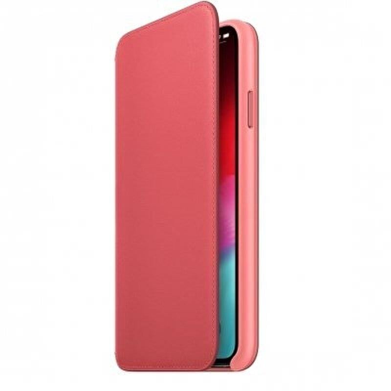 Apple iPhone XS Max Deri Folyo Kılıf Yavruağzı