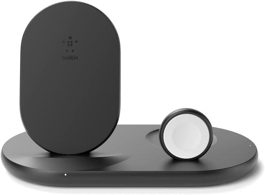 Belkin 3 in 1 Apple Ürünleri için Kablosuz Şarj Cihazı - Siyah Wız001vfbk 
