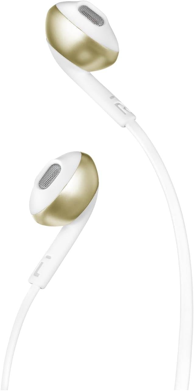 JBL T205 Kablolu Kulaklık, CT, IE, Champagne-White