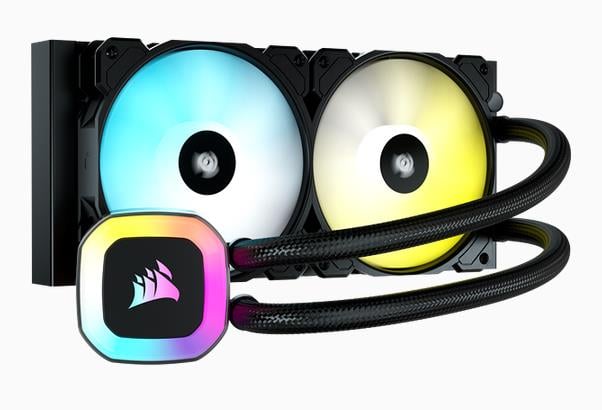 CORSAIR CW-9060053-WW H100 RGB 240mm LIQUID CPU COOLER BLACK