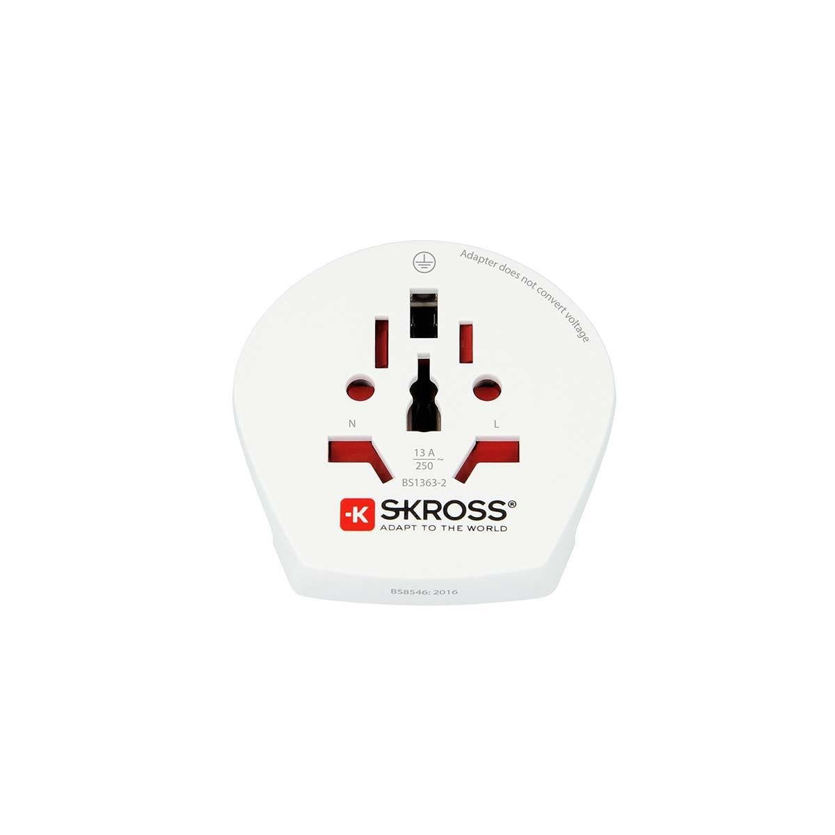 SKROSS Seyahat Adaptörü,1.500.211-E,World to Europe,Beyaz