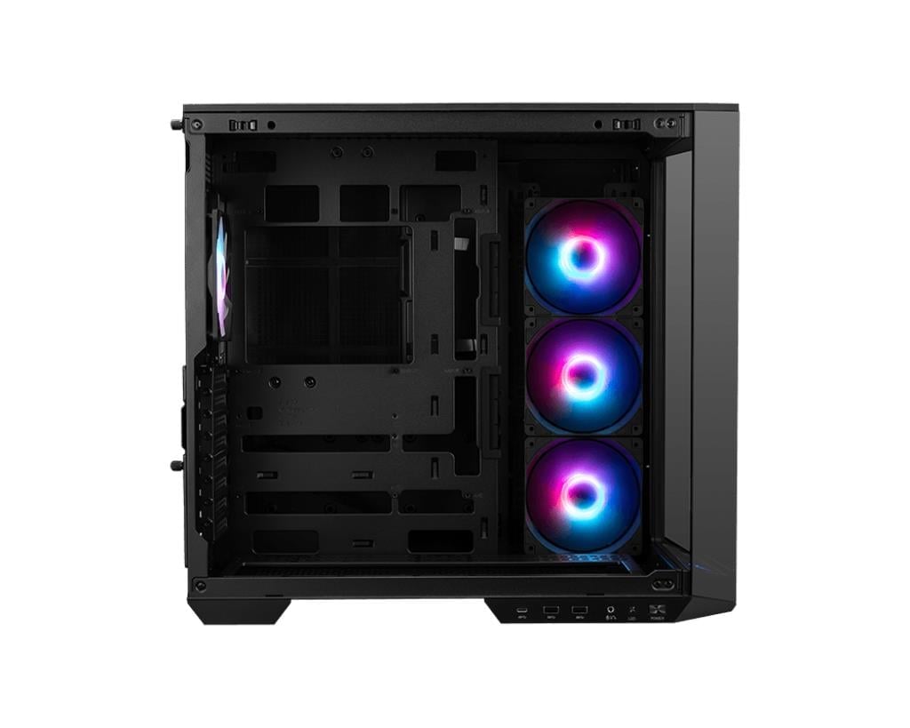 MSI MAG PANO 100R PZ Temperli Cam 3x120mm 1x120mm ARGB Fan ATX Panoramik Gaming Bilgisayar Kasası