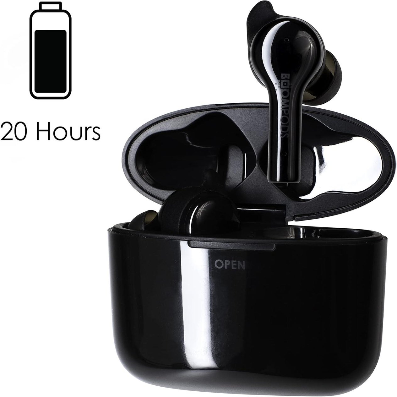 Boompods Bassline GO, TWS Bluetooth Kulaklık, Siyah