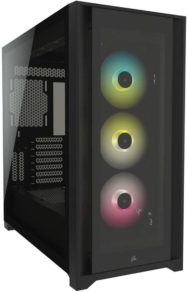 Corsair iCUE 4000X RGB 750W PSU CX750F 80+ Bronze Tempered Glass Mid Tower Bilgisayar Kasası Siyah CC-9020133-EU