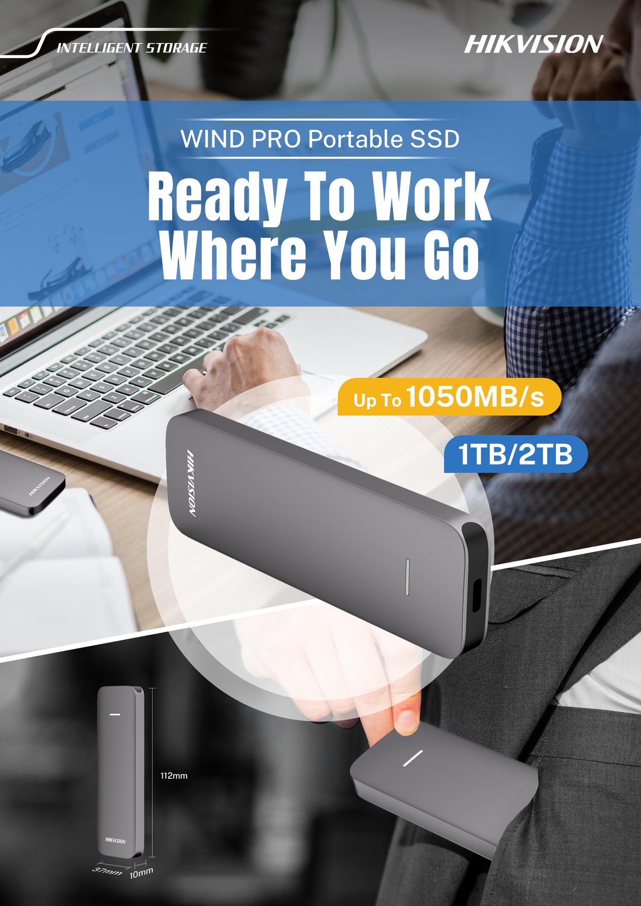 Hikvision WindPro 1TB 1050/1030MB/s Taşınabilir SSD 