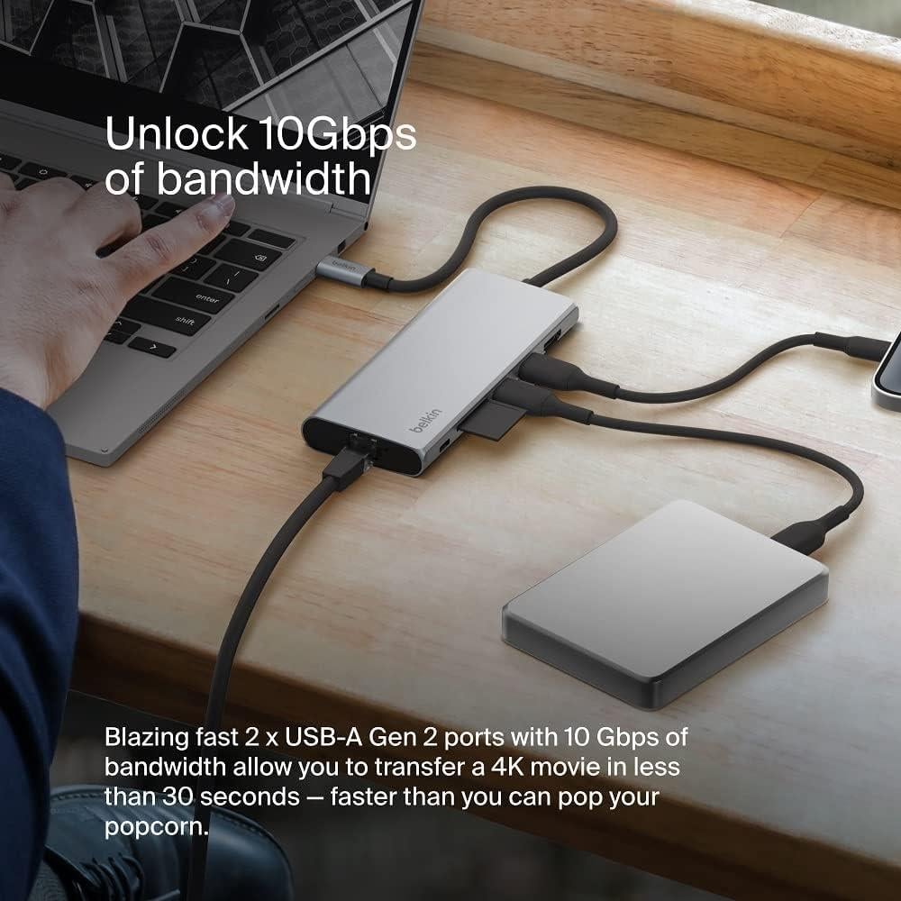 Belkin USB-C 7 in 1 Çoklu Bağlantı Noktası Adaptörü / INC009