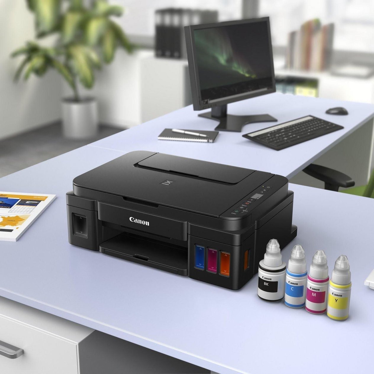 Canon Pixma G2410 Tarayıcı + Fotokopi Renkli Çok Fonksiyonlu Tanklı Yazıcı