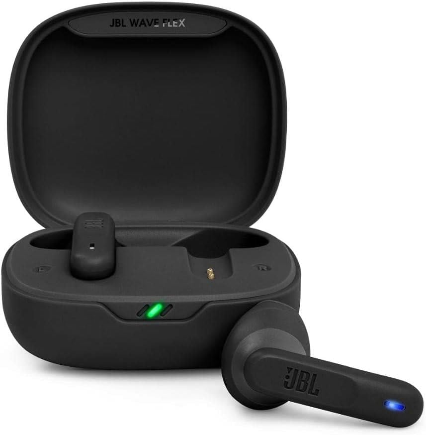 JBL Wave Flex Kablosuz Kulakiçi Kulaklık, Siyah