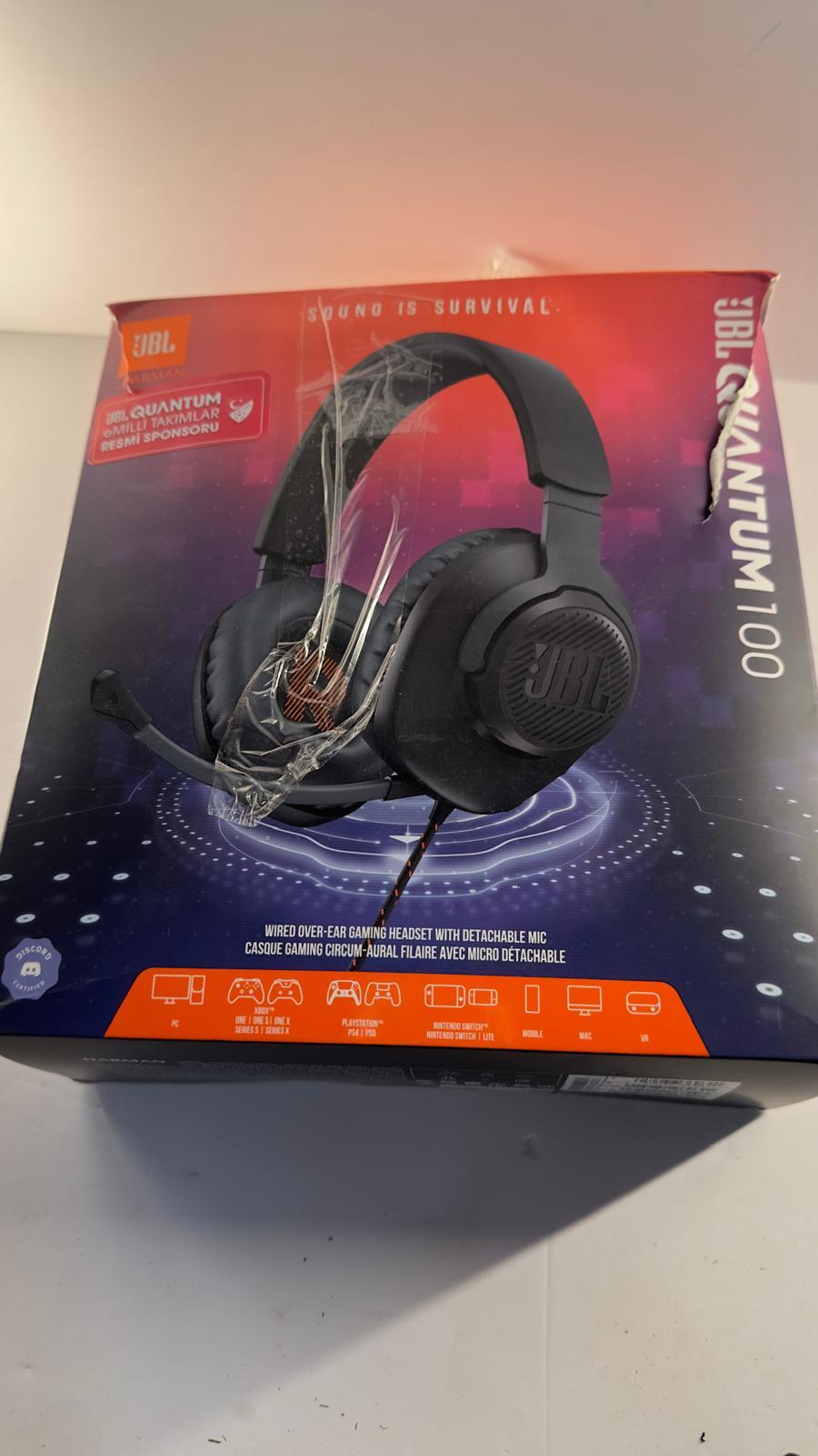 OUTLET JBL Quantum 100 Gaming Kulaklık Kablolu - Siyah