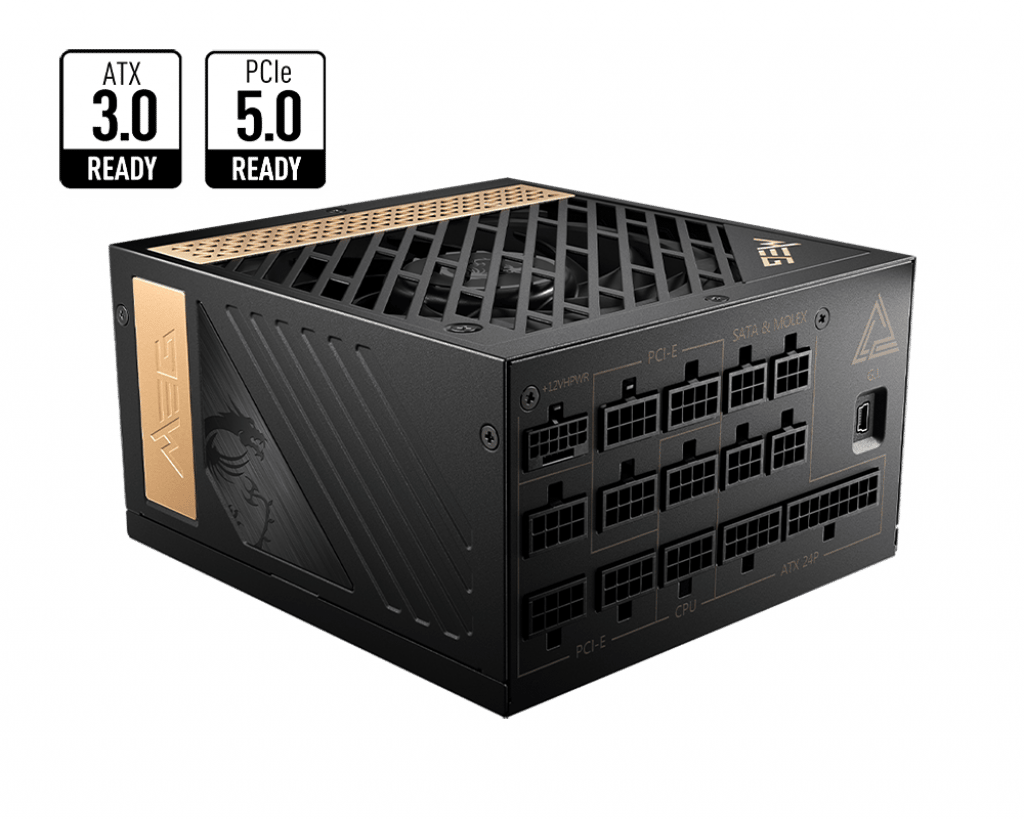 MSI PSU MEG AI1300P PCIE5 1300W 80+ PLATINUM POWER SUPPLY