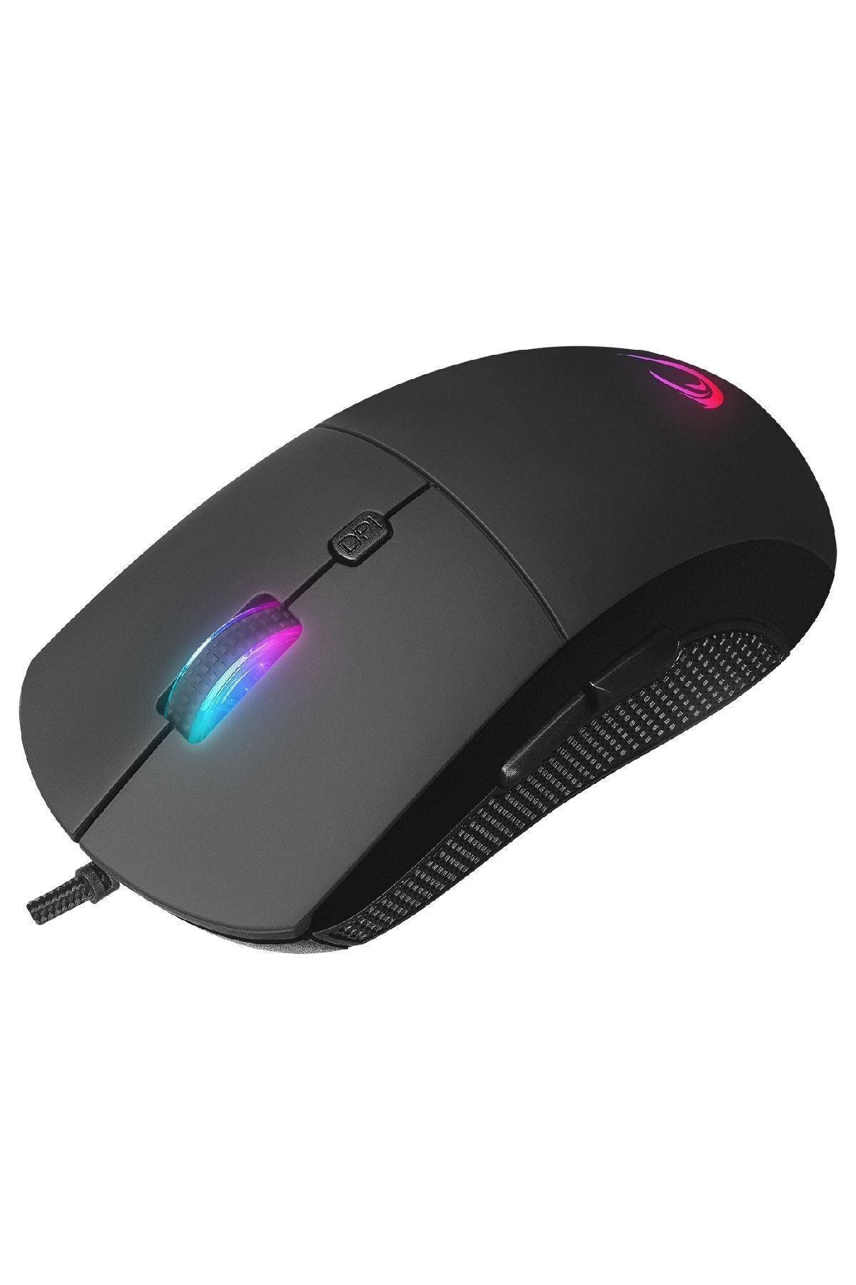 Rampage RADIANT M1 Makrolu Siyah 7200 dpi RGB Aydınlatmalı Gaming Oyuncu Mouse