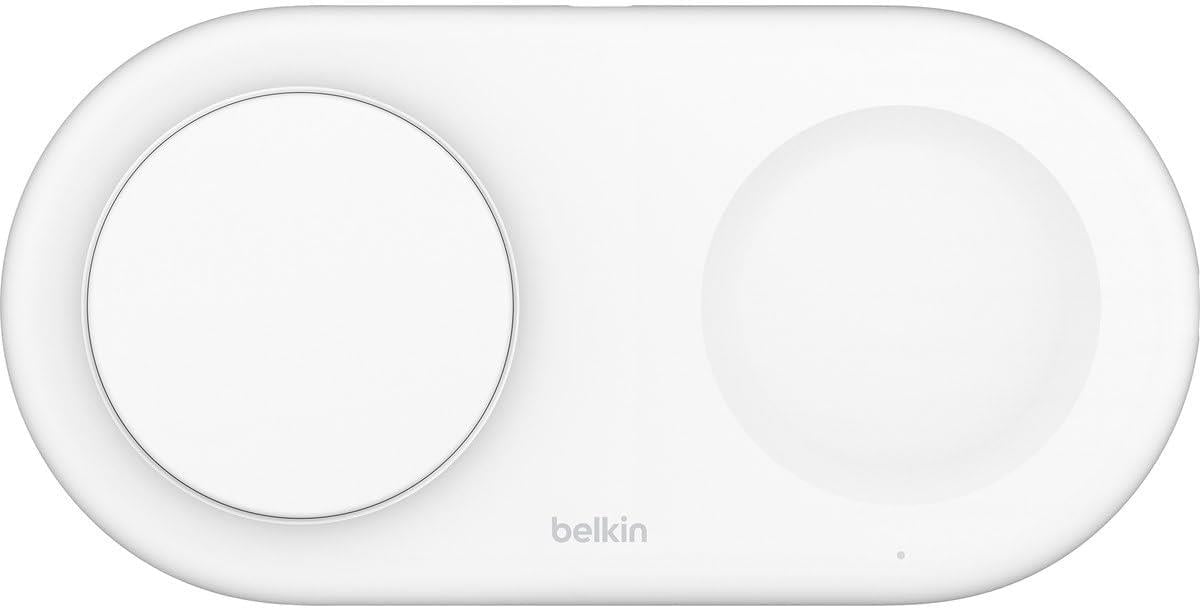 Belkin BoostCharge Pro 2'si 1 arada MageSafe Kablosuz Şarj İstasyonu - ‎WIZ021vfWH