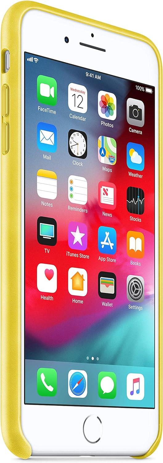 Apple iPhone 8 Plus - 7 Plus Deri Kılıf BaharSarı