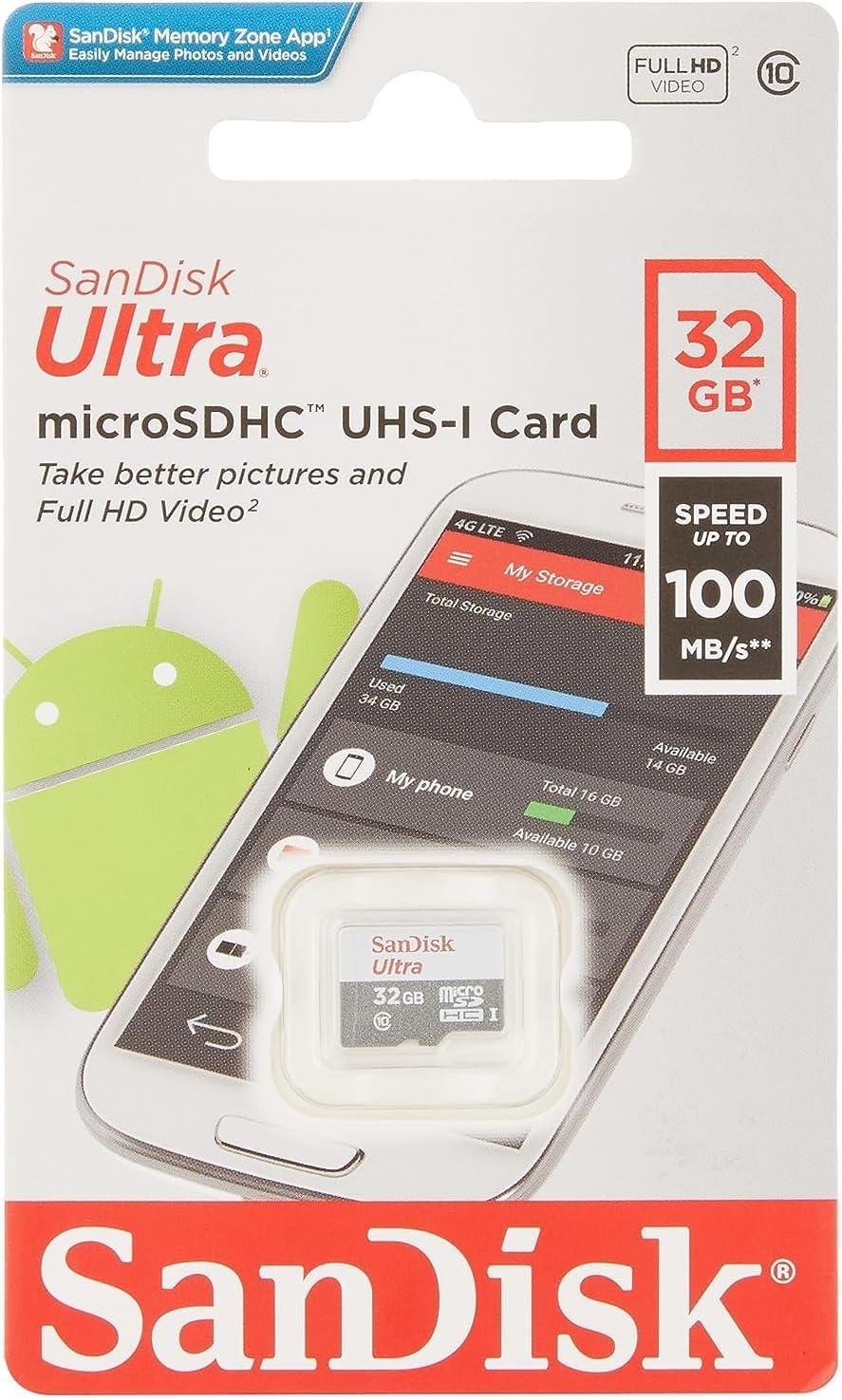Sandisk Ultra 32GB 100MB/S Microsdhc Uhs-I Hafıza Kartı SDSQUNR-032G-GN3MN