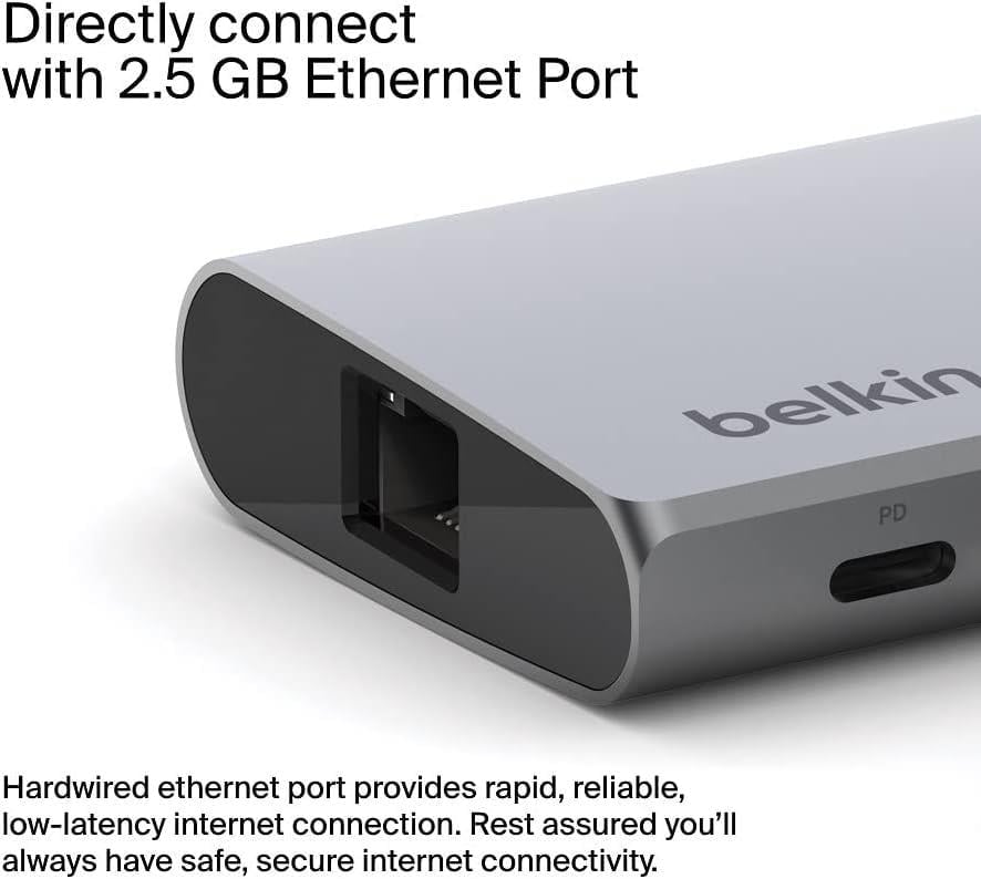 Belkin USB-C 7 in 1 Çoklu Bağlantı Noktası Adaptörü / INC009