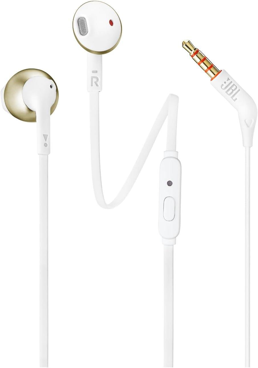 JBL T205 Kablolu Kulaklık, CT, IE, Champagne-White