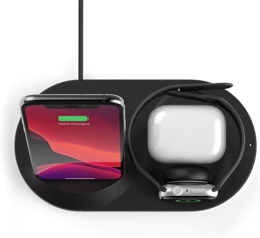 Belkin 3 in 1 Apple Ürünleri için Kablosuz Şarj Cihazı - Siyah Wız001vfbk 