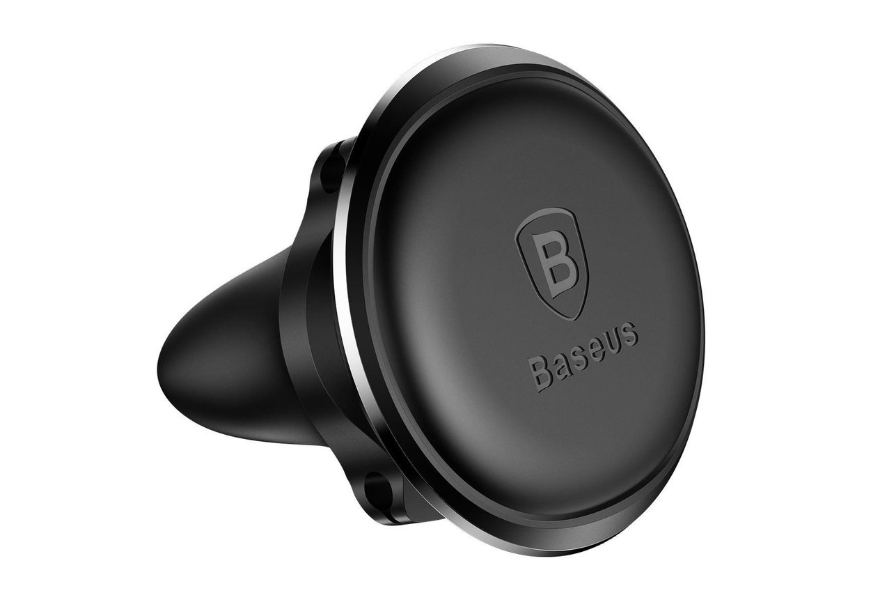 Baseus Magnetic Air Vent Oversaes Mıknatıslı ve Kablo Tutuculu Araç İçi Telefon Tutucu-Siyah