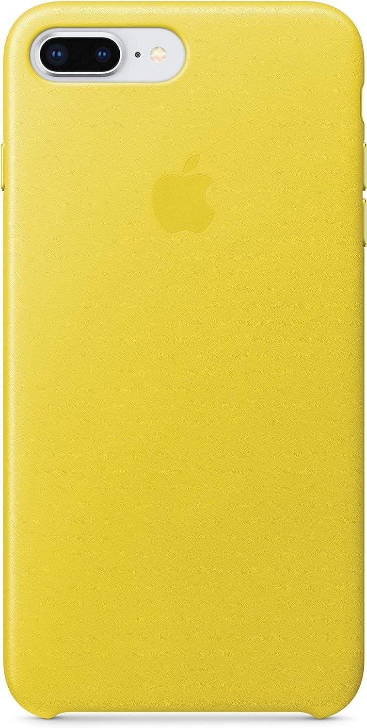 Apple iPhone 8 Plus - 7 Plus Deri Kılıf BaharSarı