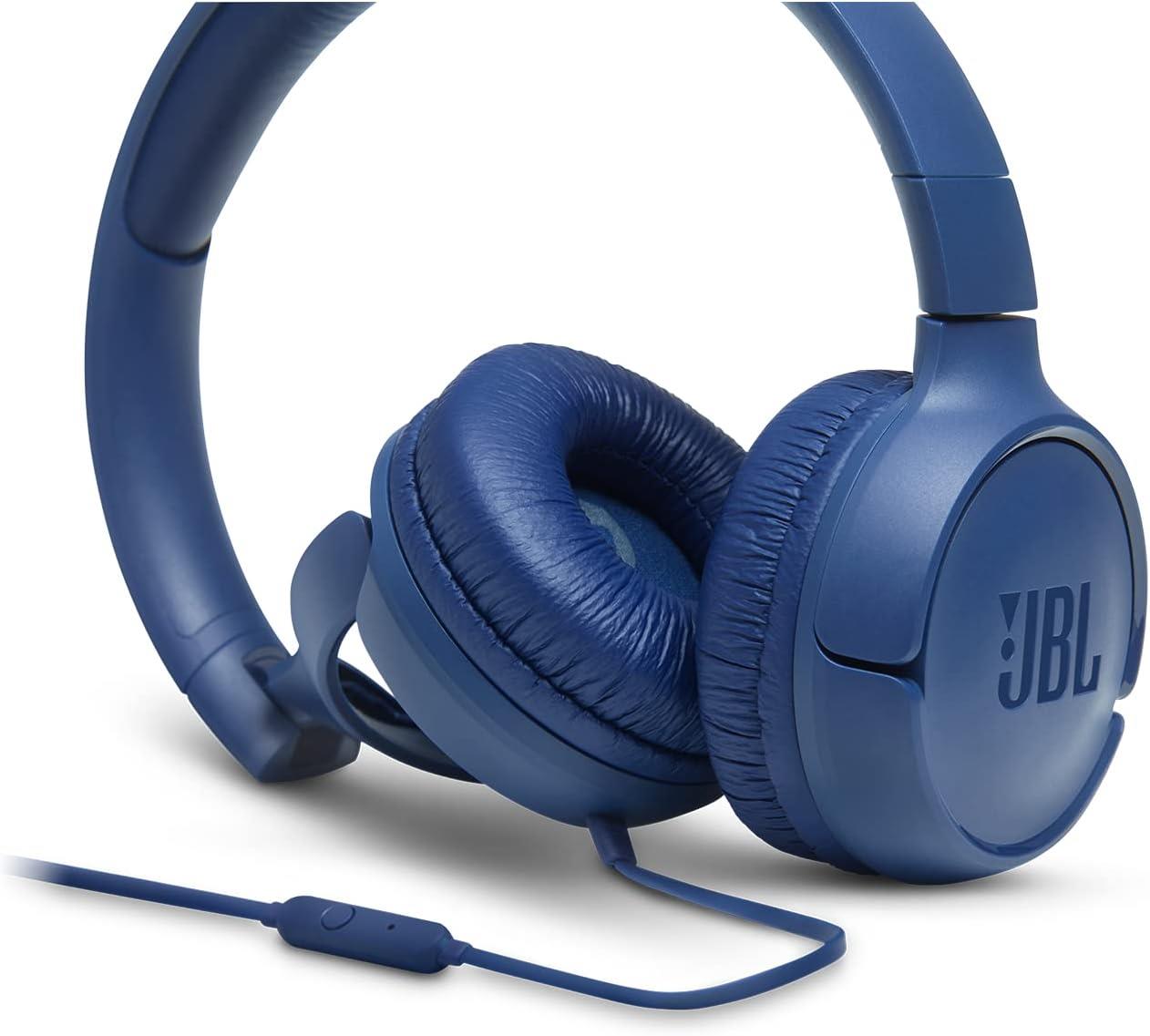 JBL Tune 500 Kulaküstü Kablolu Kulaklık - Mavi