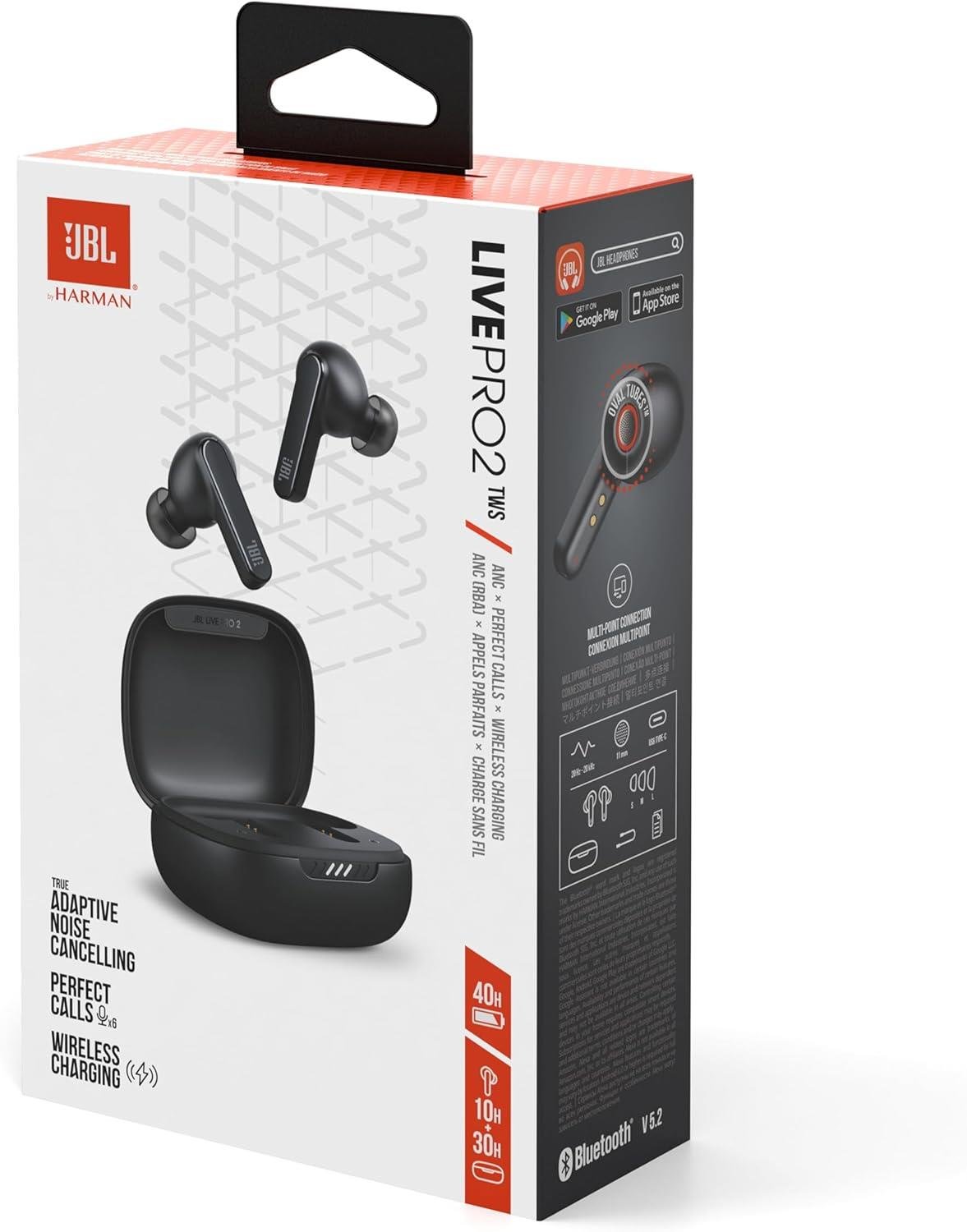 JBL Live Pro 2, Kablosuz Kulakiçi Kulaklık - Siyah