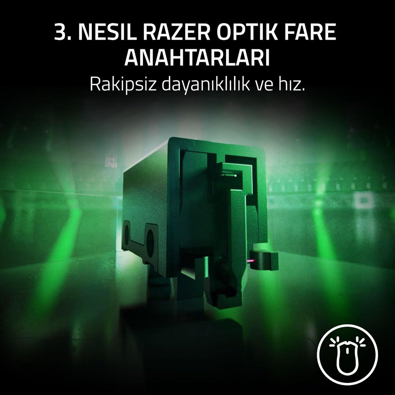 OUTLET Razer Viper V3 Pro - Ultralight Kablosuz Espor Oyun Mouse'u (8K Hz HyperPolling, 55g hafif tasarım, Focus Pro Sensör 35K DPI, HyperSpeed Kablosuz, 95 saat pil ömrü) Beyaz