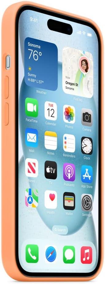 Apple iPhone 15 MagSafe Silikon Kılıf Turuncu Sorbe - MT0W3ZM/A

