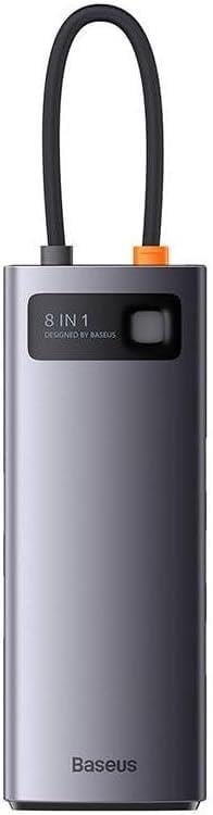 Baseus Hub 8in1 StarJoy Serisi, USB-C - 3X USB 3.1 + HDMI + USB-C PD + RJ45 + microSD/SD