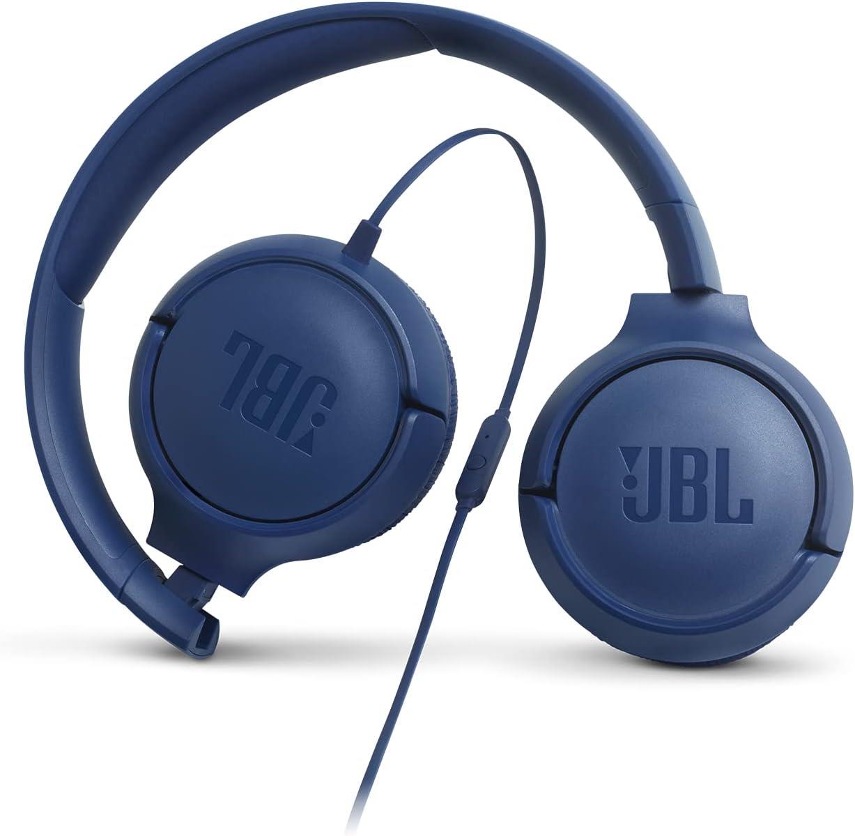 JBL Tune 500 Kulaküstü Kablolu Kulaklık - Mavi