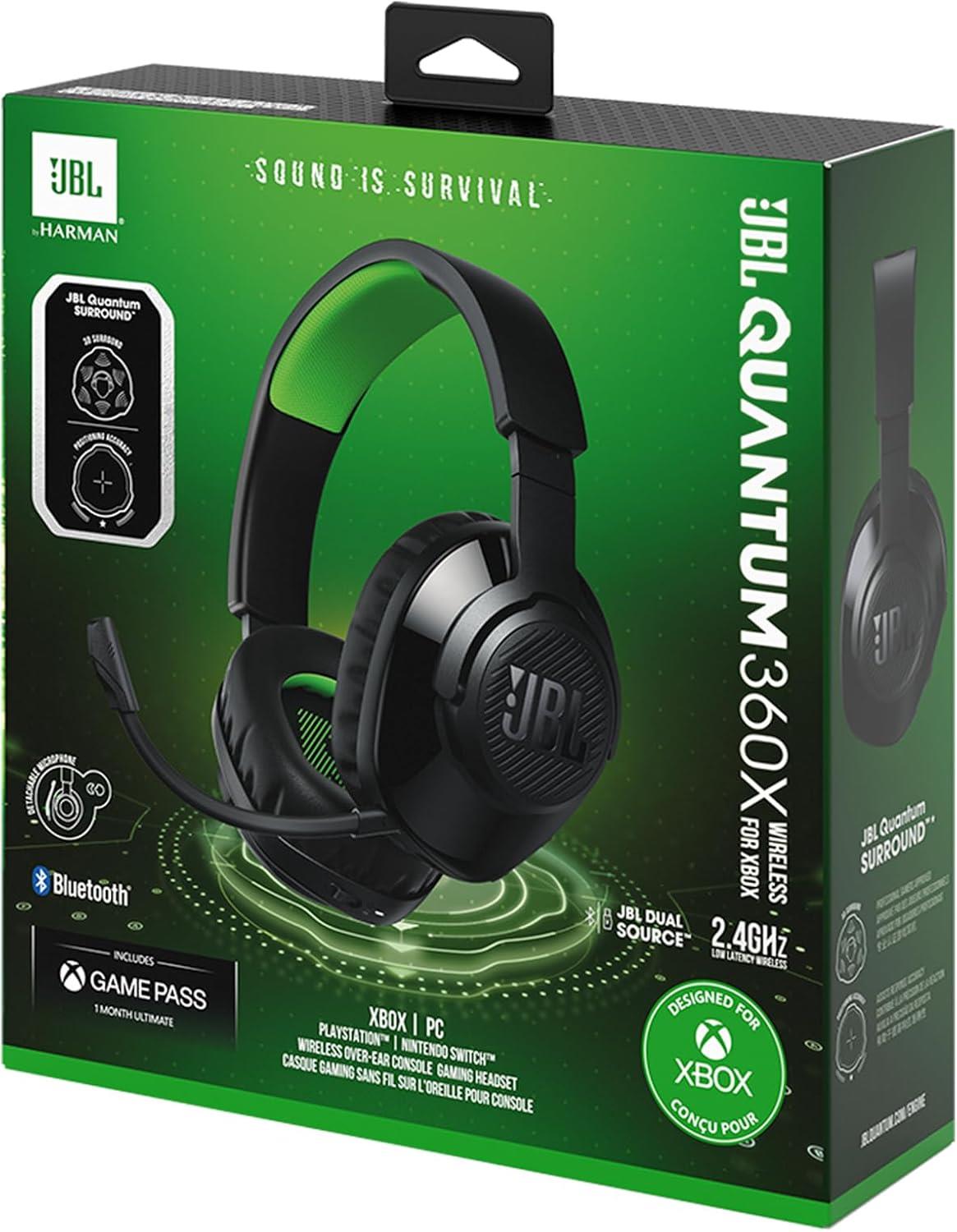 JBL Quantum 360W Xbox,Gaming Kulaklık,Siyah Yeşil