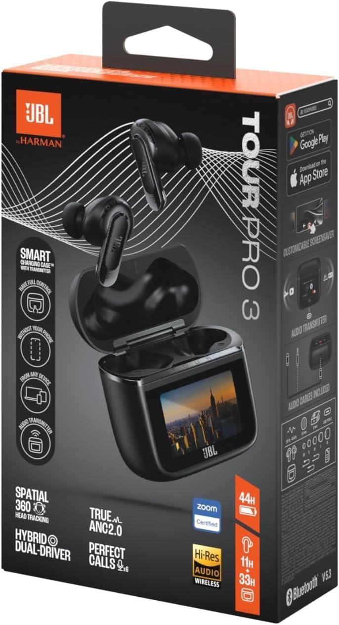 JBL Tour Pro 3 TWS NC Bluetooth Kulaklık with Smart Case, Siyah