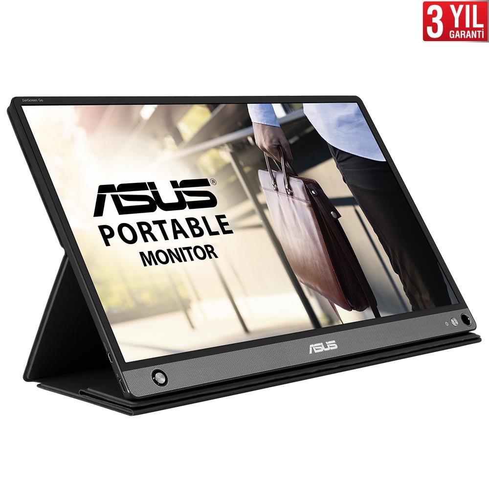 ASUS ZENSCREEN MB16AHP 15.6 TASINABILIR USB MONITOR IPS 1920x1080 5MS USB TYPE-C MICRO-HDMI MM 3YIL DAHILI BATARYA. USB TYPE-C TO A