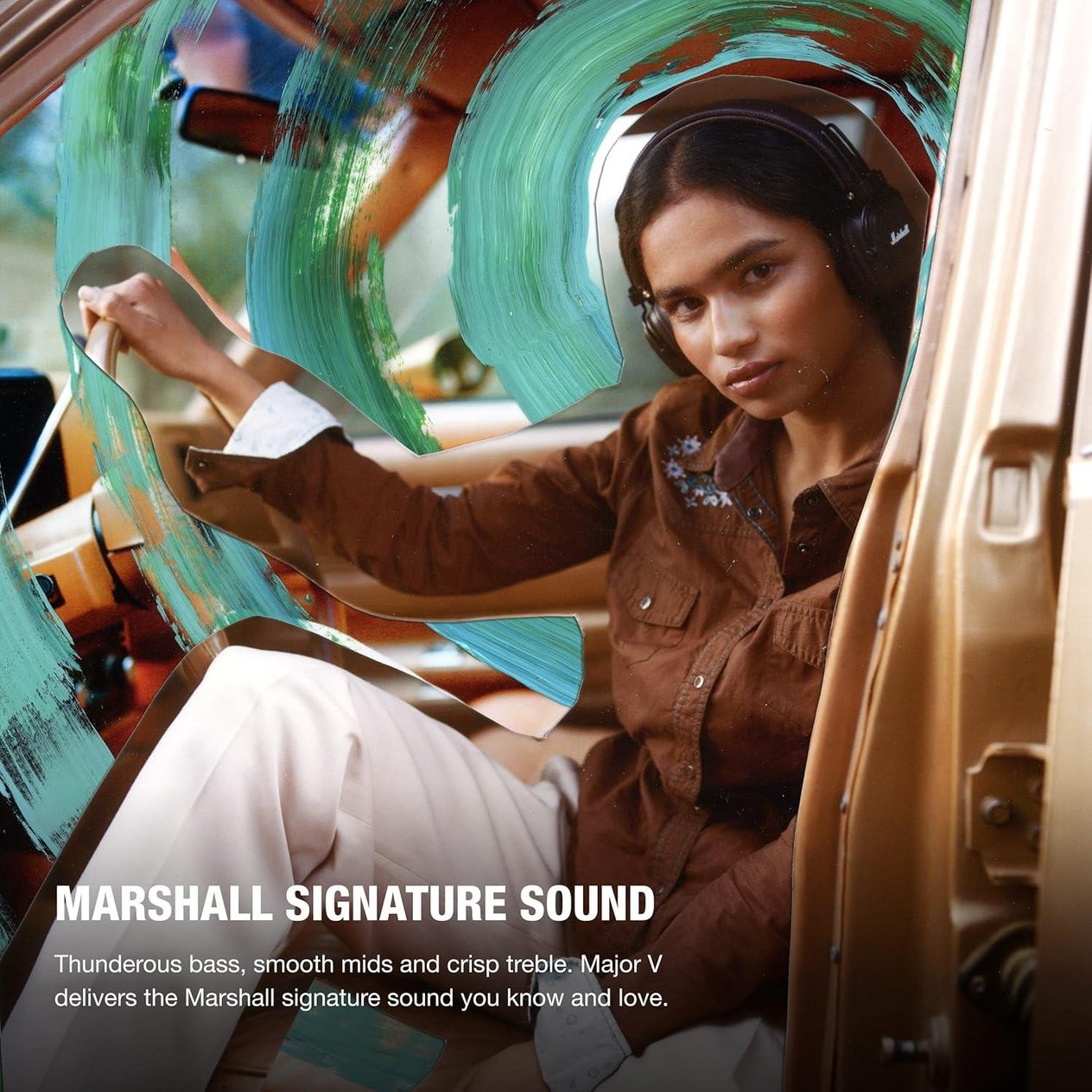 Marshall Major V Bluetooth Kulaküstü Kulaklık, Brown 