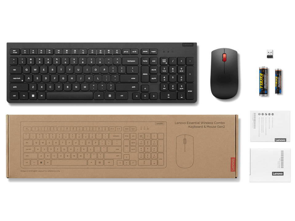 Lenovo Essential Kablosuz Klavye Mouse Set Türkçe Q - 4X31N50744
